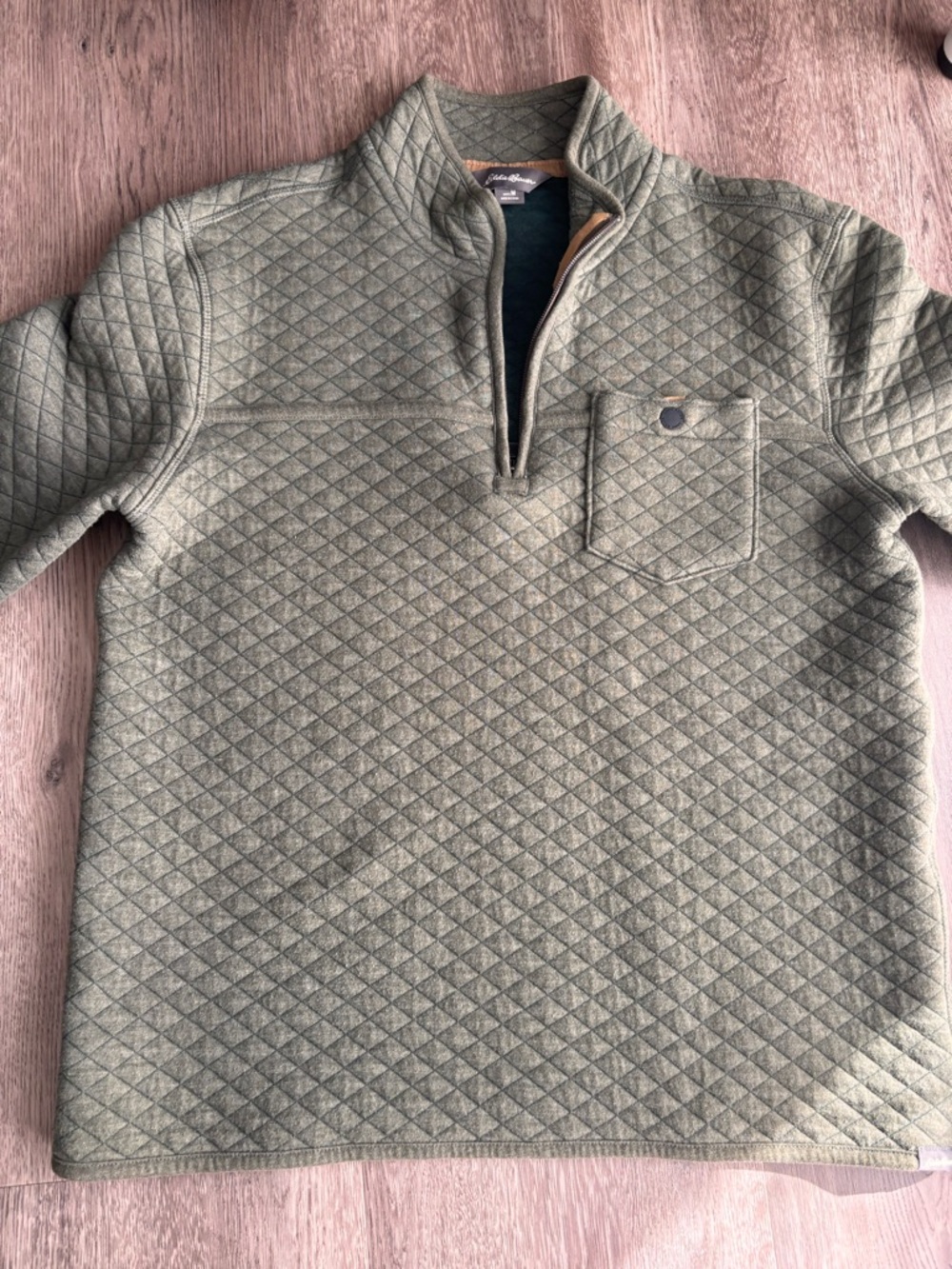 Eddie Bauer Quarter Zip Quilted Pullover Sz.M